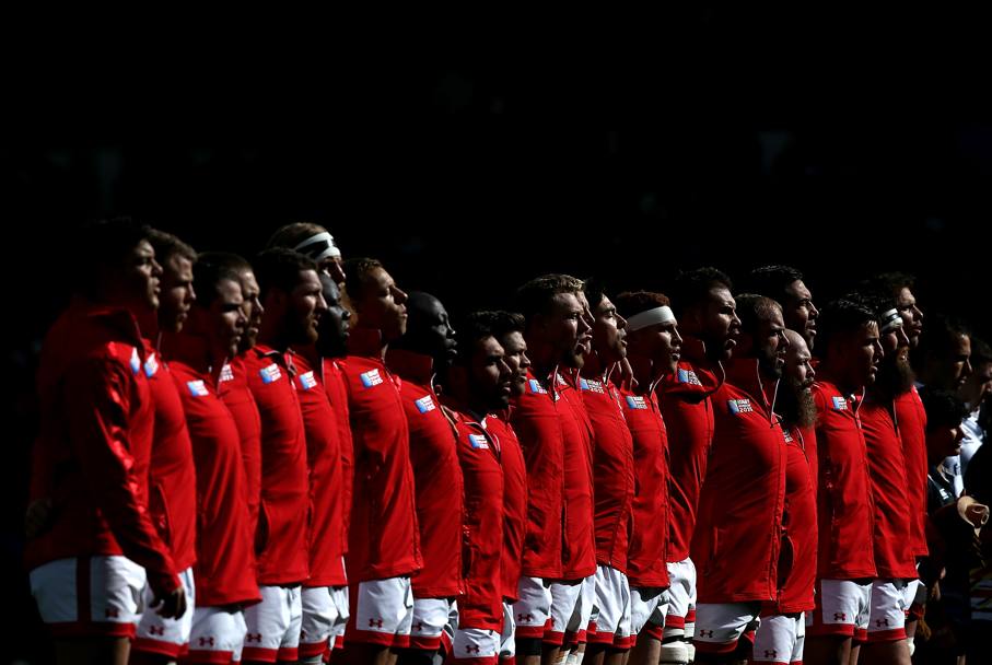 I giocatori del Canada uniti cantano l&#39;inno nazionale (Getty Images)